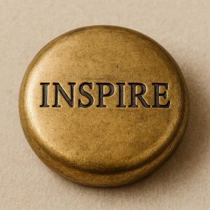 Brass Decorative Paperweight with Engraved Inspirational Word
